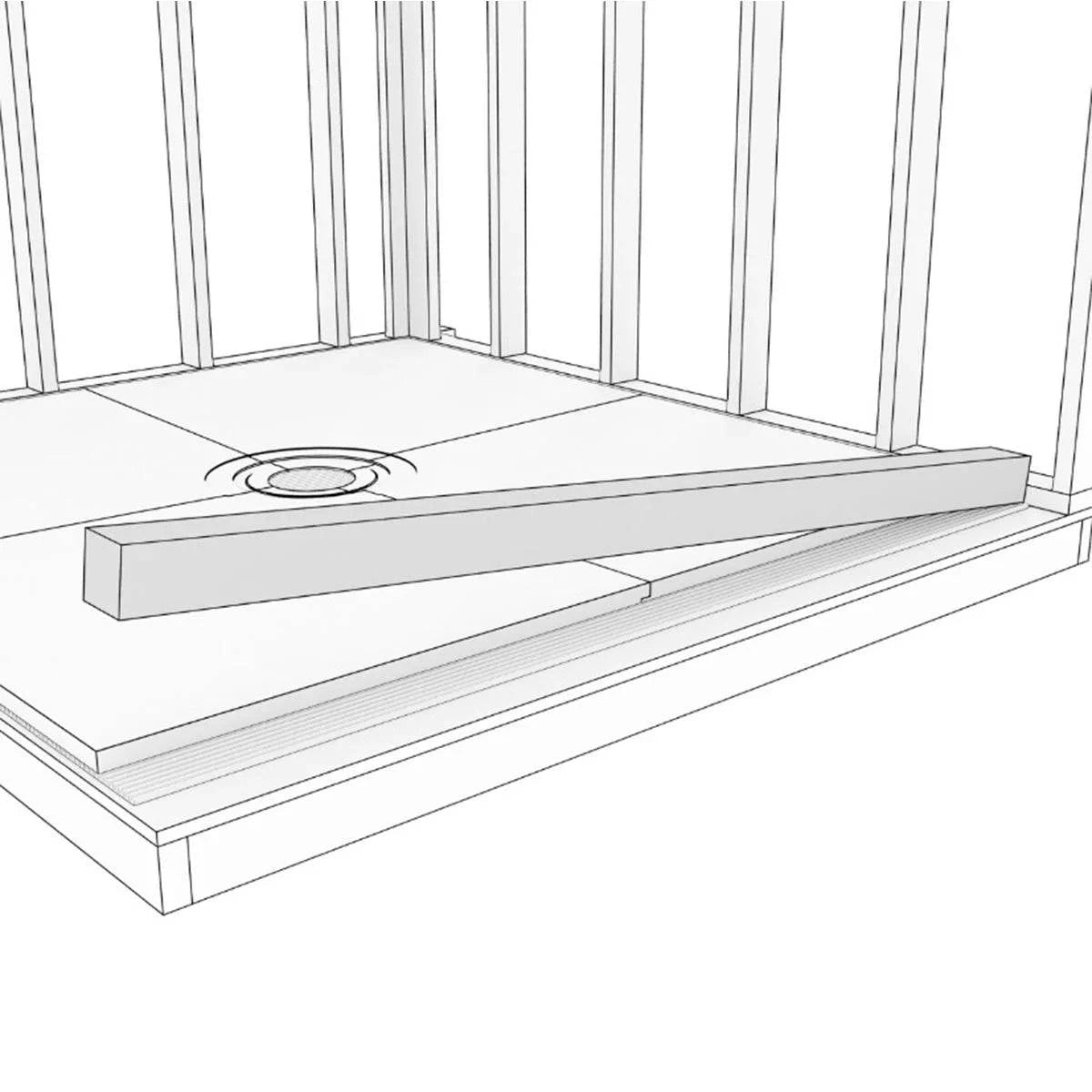 Laticrete HYDRO BAN Preformed Curb Sketch