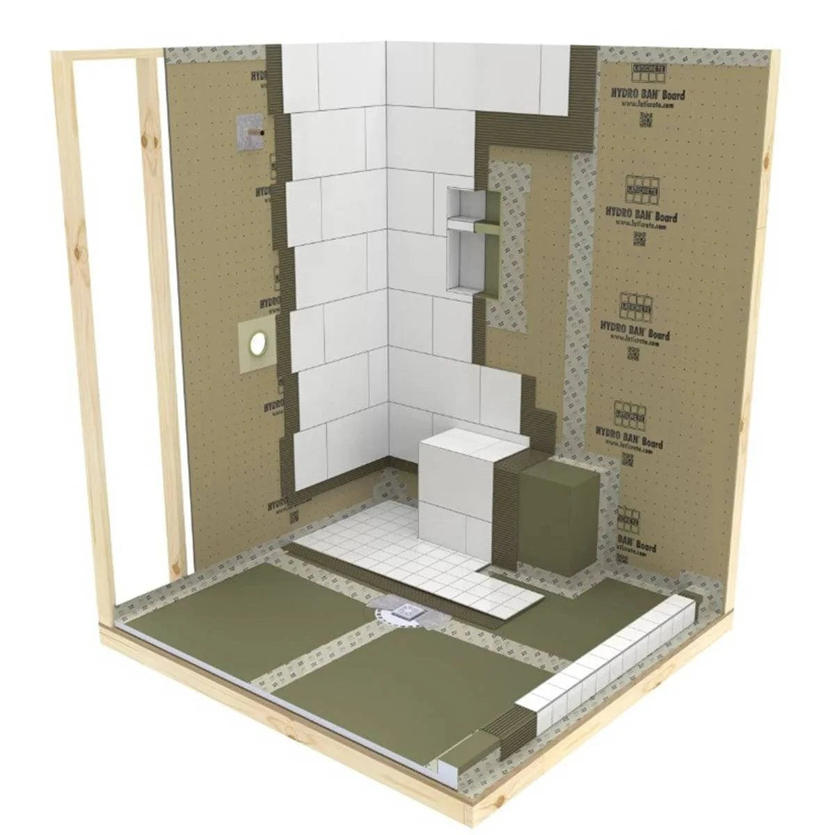 Laticrete HYDRO BAN Preformed Curb 3D