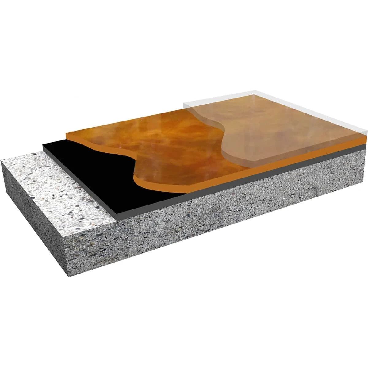 SPARTACOTE Metallic Pigment over concrete with clear coat
