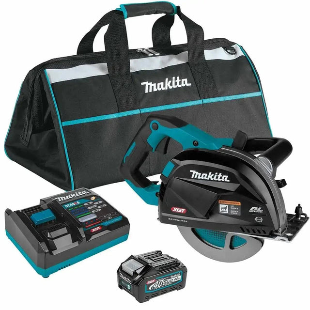 Makita GSC01M1 - 40V max XGT Brushless Cordless 7?1/4" Metal Cutting Saw Kit, with Electric Brake and Chip Collector (4.0Ah)