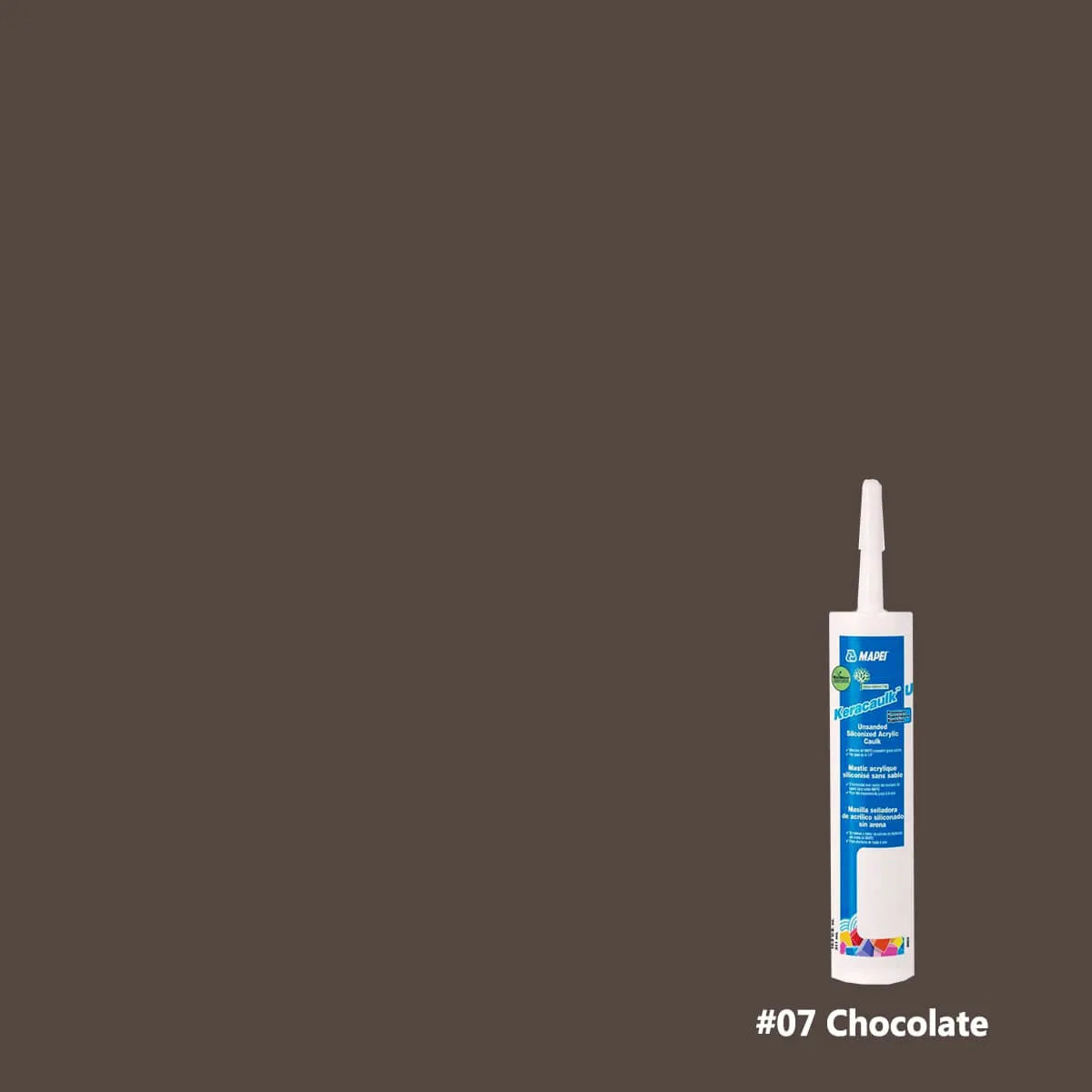 Mapei Keracaulk U Unsanded Siliconized Caulk, 10.5 oz. Cartridge chocolate