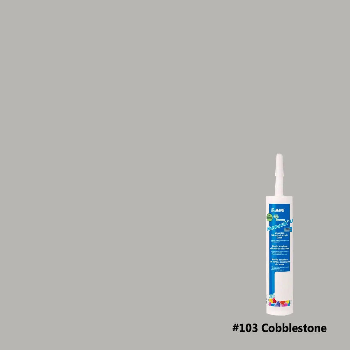Mapei Keracaulk U Unsanded Siliconized Caulk, 10.5 oz. Cartridge cobblestone
