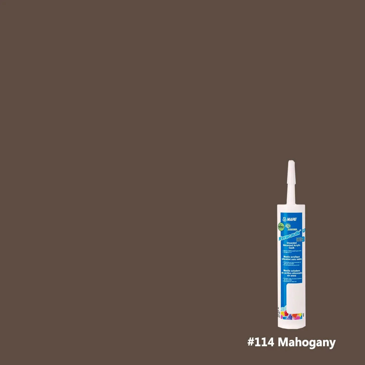 Mapei Keracaulk U Unsanded Siliconized Caulk, 10.5 oz. Cartridge mahogany