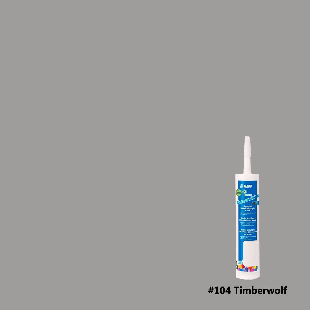 Mapei Keracaulk U Unsanded Siliconized Caulk, 10.5 oz. Cartridge timberwolf