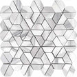 Interceramic Marble Marmara Vein Cut 2" x 2" Split Hexagon Polished Mosaic 10" x 12" Sheet