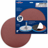 Marshalltown 9" Radial Sanding Discs, Standard Grade, 120 Grit - 5 pack
