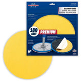 Marshalltown 9" Radial Sanding Discs, Premium Grade, 180 Grit - 5 pack