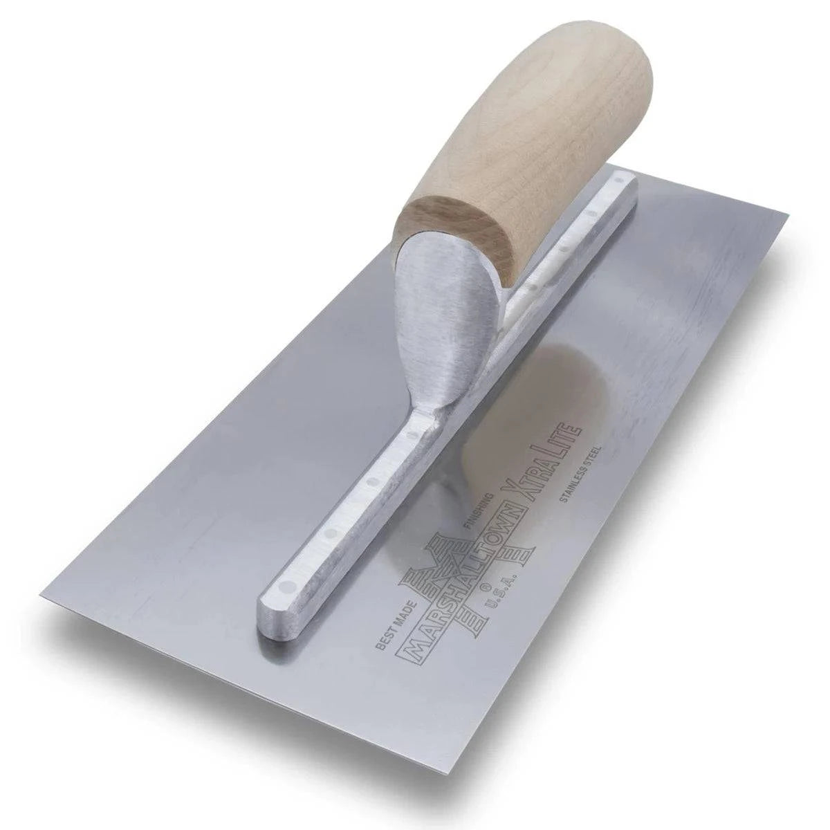 Marshalltown Bright Stainless Steel Finishing Trowels - Wood Handle
