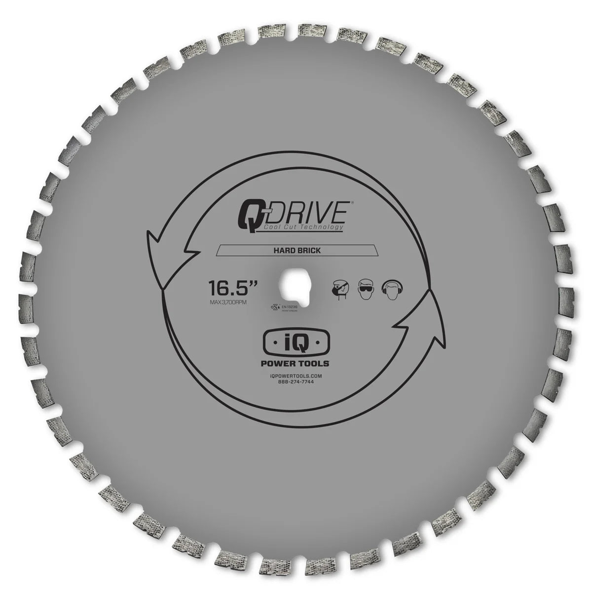 iQ Power Tools 16-1/2" Q-Drive Arrayed Segmented Semi-Hard Material Blade