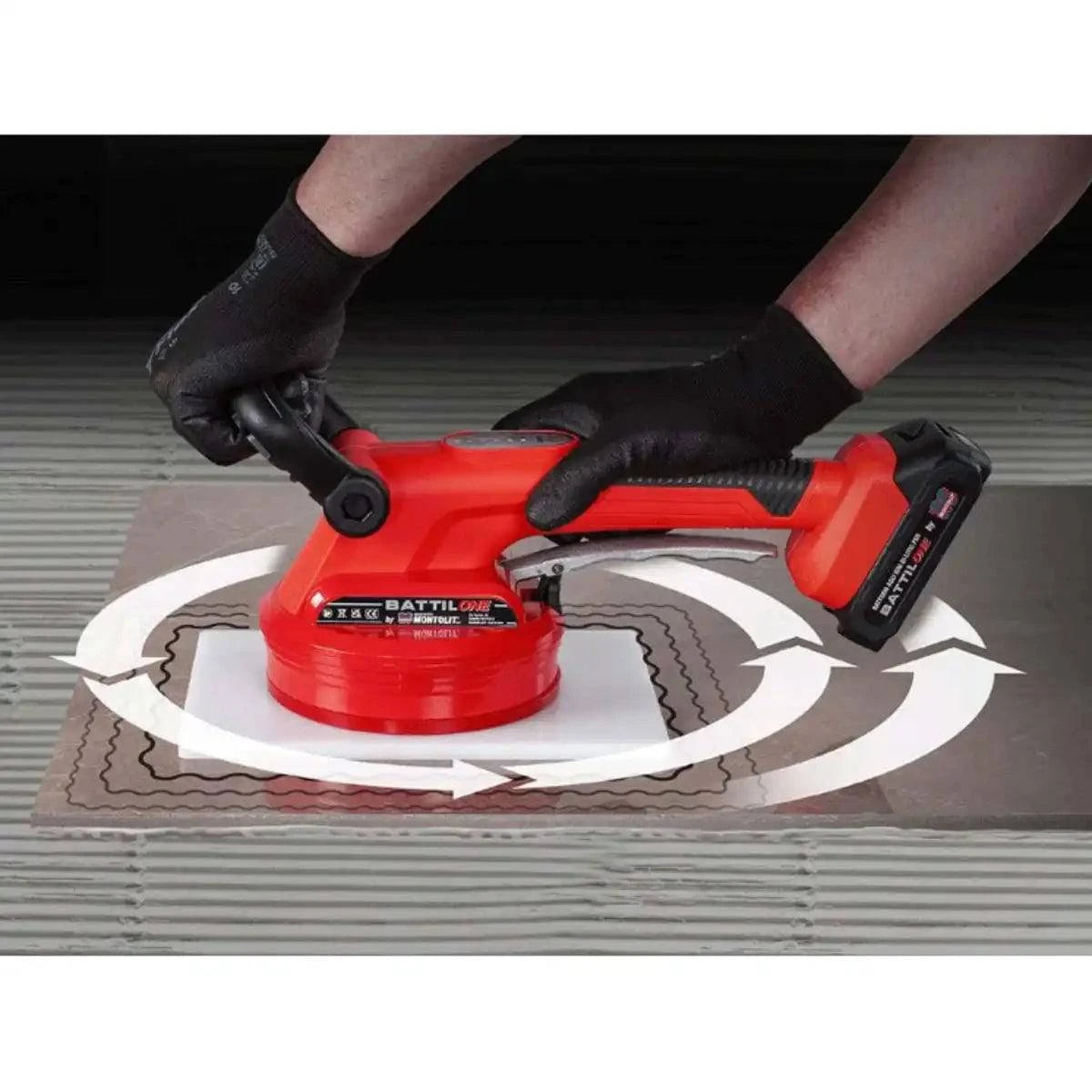 Montolit BATTILONE 20V Vibration Tile Beater & Suction Cup