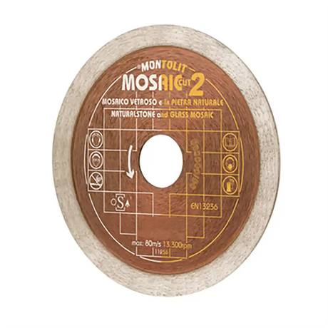 Montolit MOSAIC CUT 2 Diamond Blades with Fine Grit Rim 