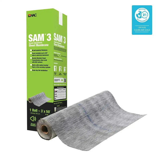 NAC SAM 3 Sound Abatement/Crack Isolation Membrane (150 SF/Roll