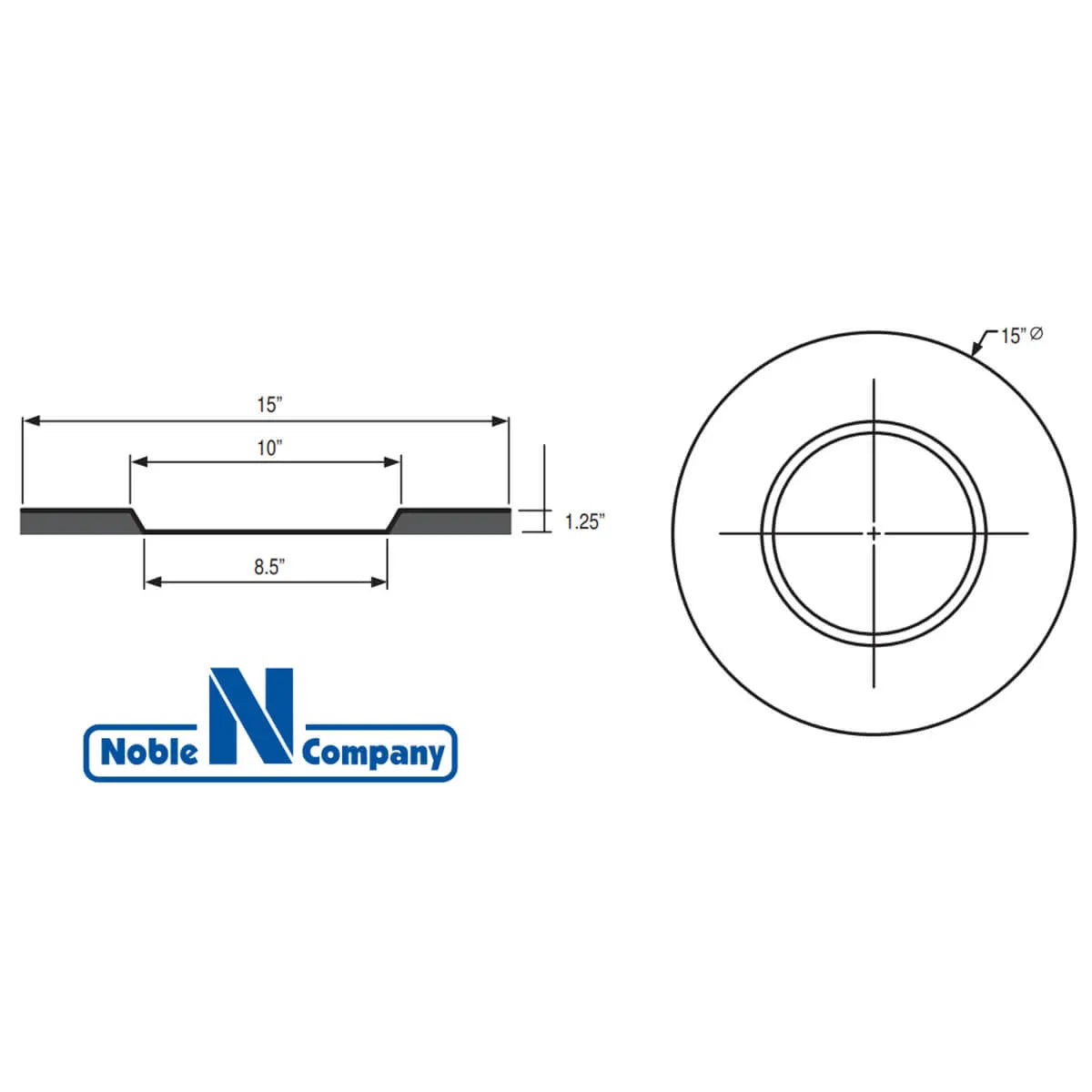 NobleFlex SD Drain Flashing Dimensions