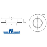 NobleFlex SD Drain Flashing Dimensions