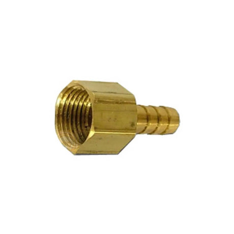 Female Brass Hose Barb, 1/4"x1/4" FPT