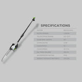 Optimus 82V 10" Polesaw with Carbon Fiber Shaft Kit Specifications