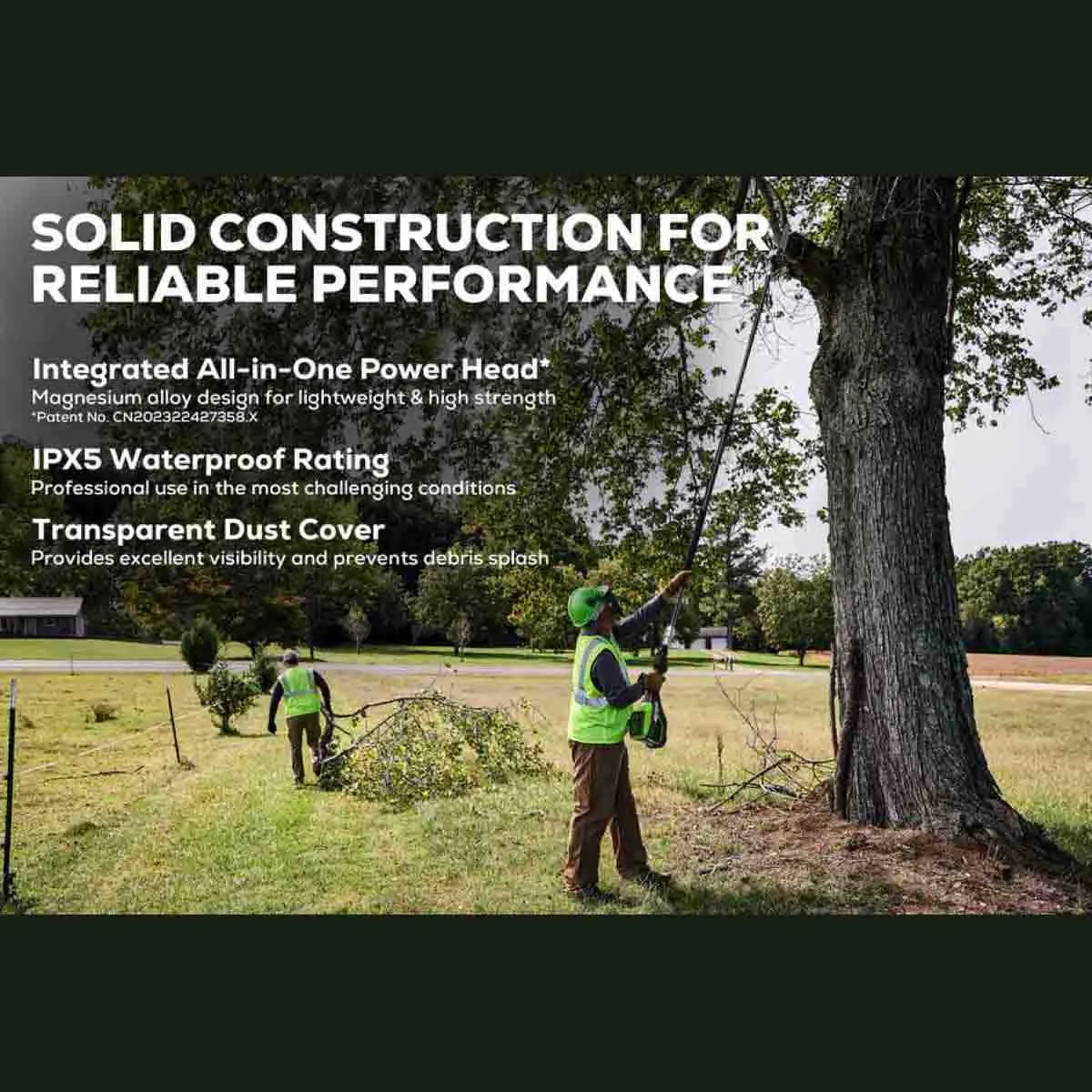 Optimus 82V 10" Polesaw with Carbon Fiber Shaft Reliable Performance