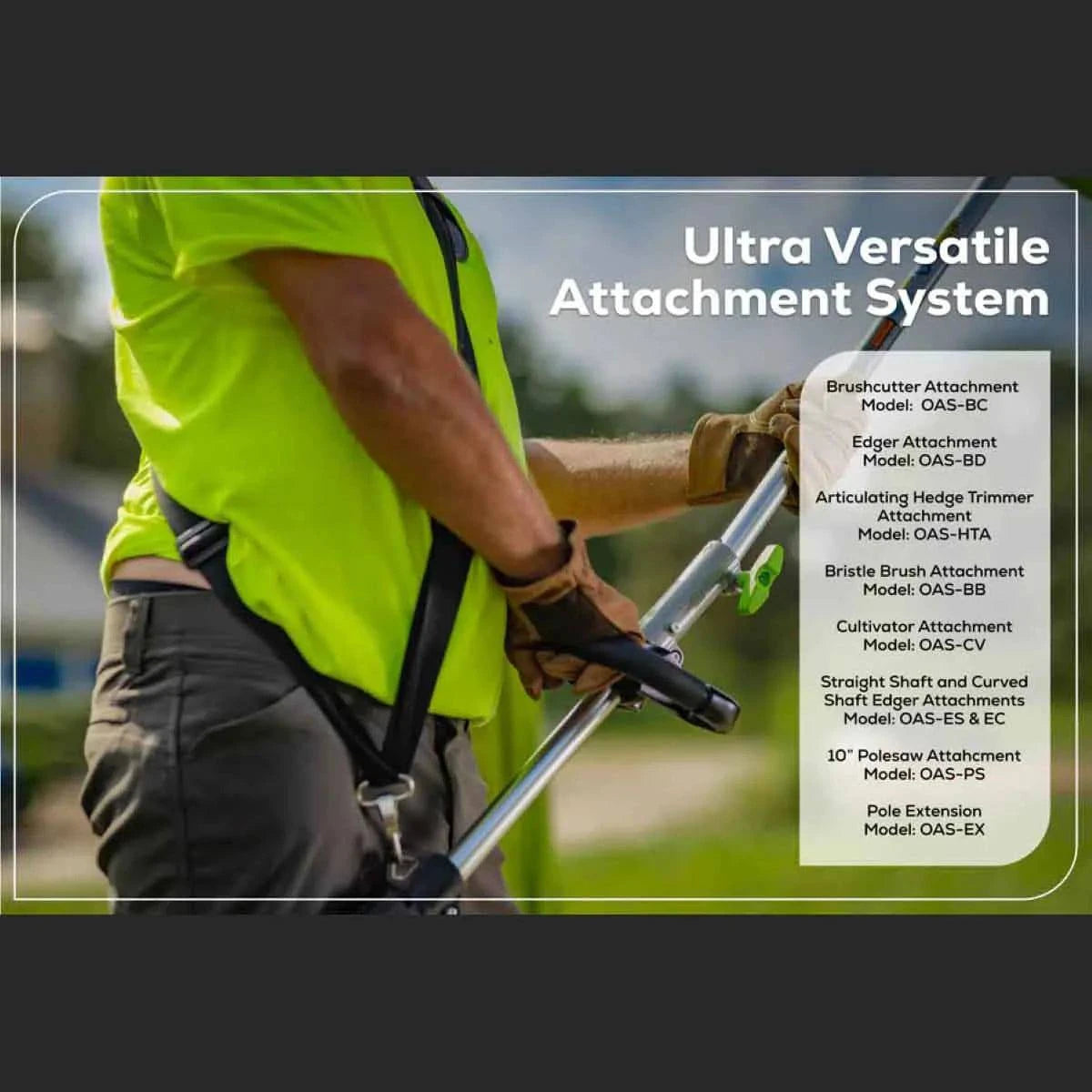 Optimus 82V 1.6 kW Attachment-Capable Powerhead (Tool Only) Versatile Attachment System