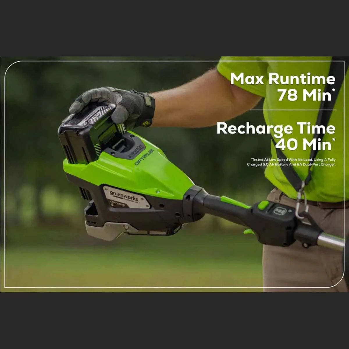 Optimus 82V 1.6 kW Attachment-Capable Powerhead (Tool Only) 78 Min. Runtime