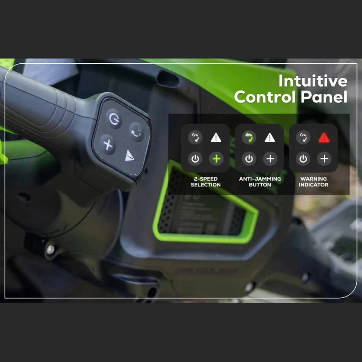 Optimus 82V 24" Hedge Trimmer (Tool Only) Intuitive Control Panel