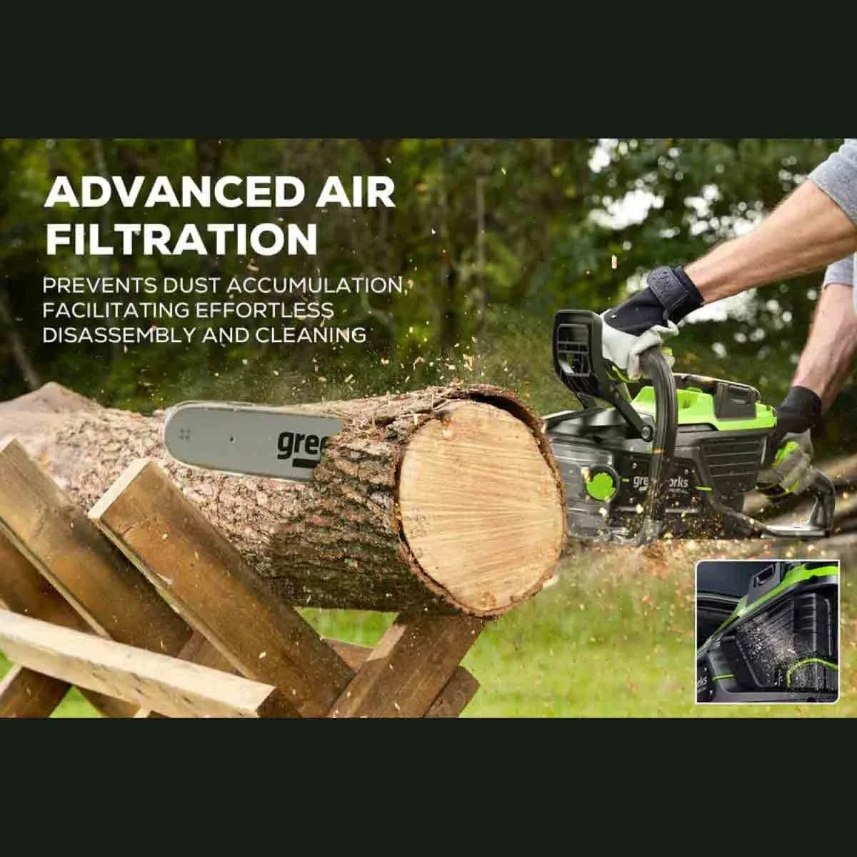 Optimus 82v 3.6kW 18" Chainsaw Kit Advanced Air Filtration