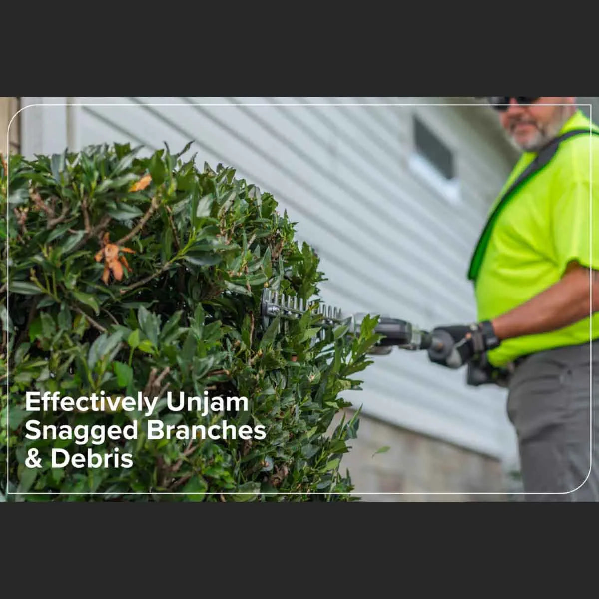 Optimus 82V Articulating Mid Pole Hedge Trimmer Kit Unjam Debris