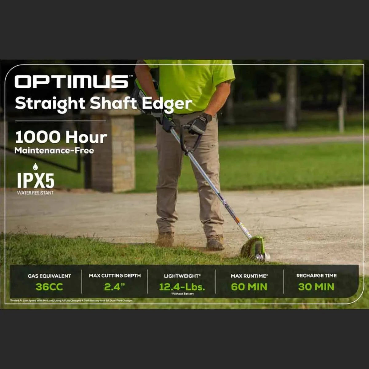 Optimus 82V Straight Shaft Edger (Tool Only) Straight Shaft Edger