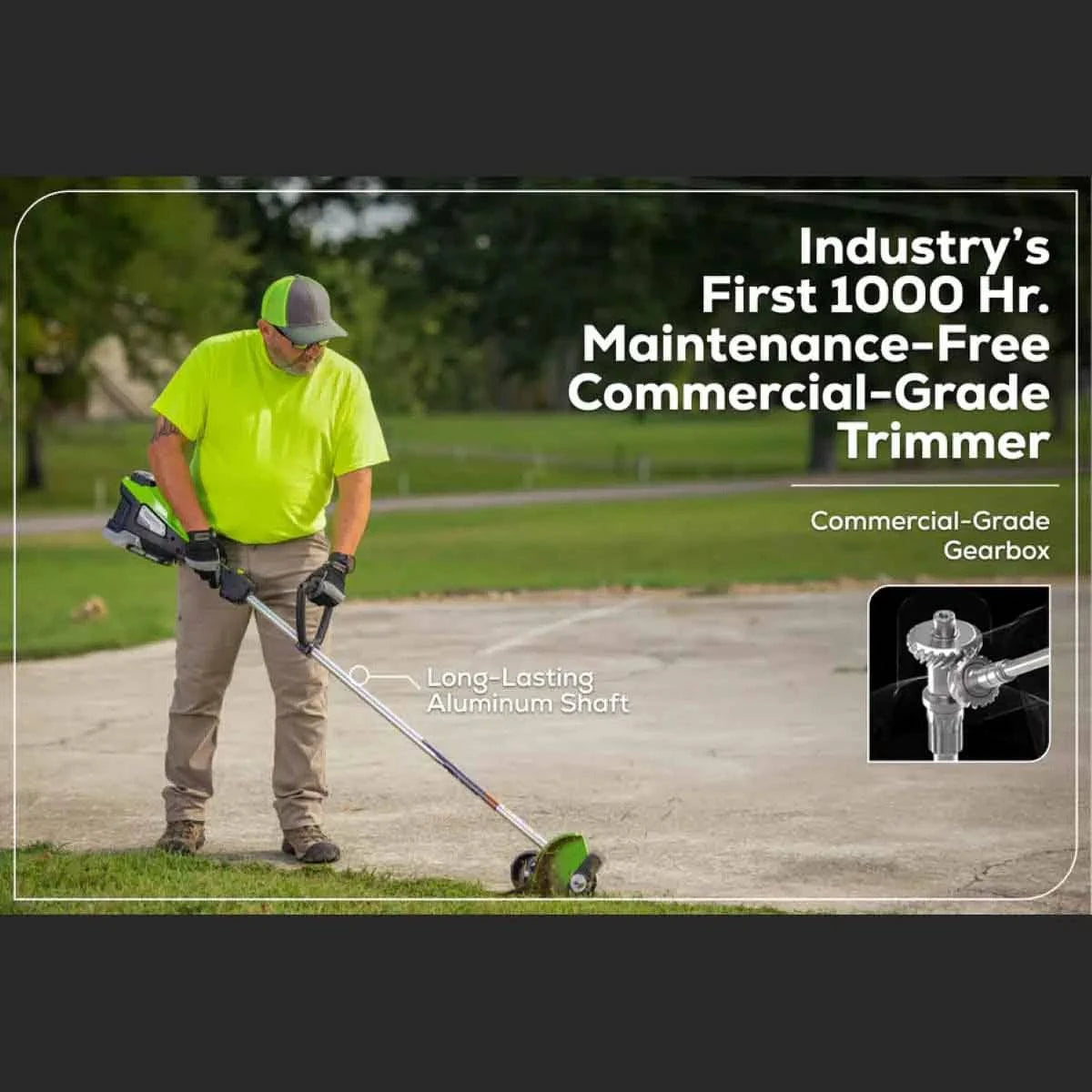 Optimus 82V Straight Shaft Edger (Tool Only) 1000 Hr. Maintenance Free
