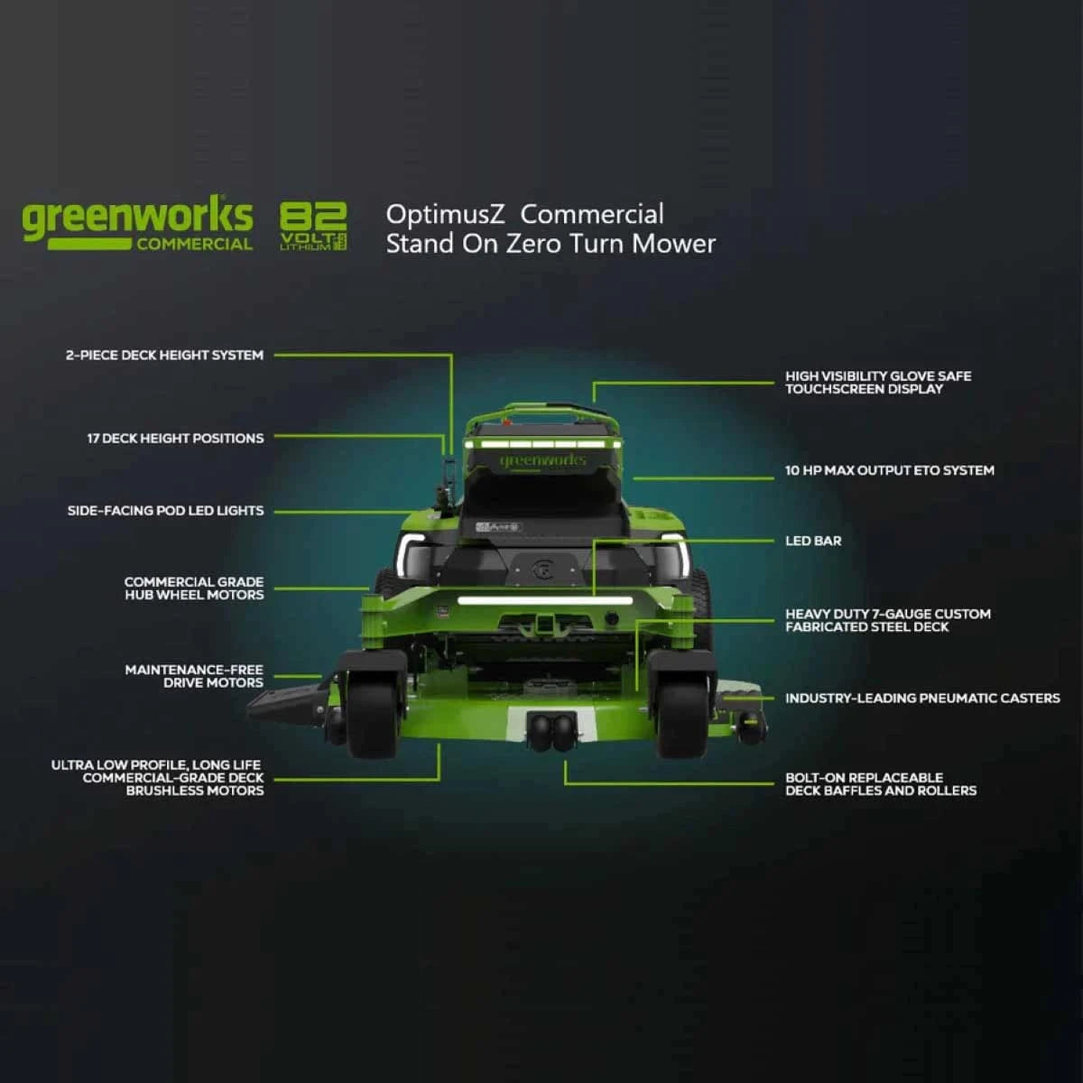 OptimusZ 60" Stand-On Zero-Turn Mower Specs