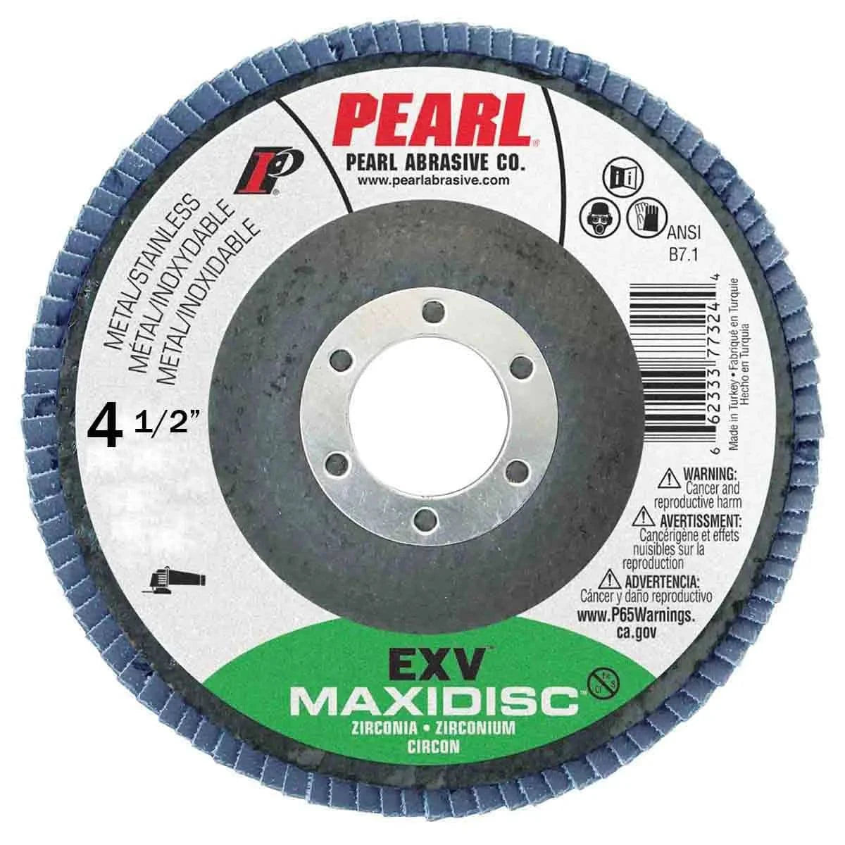 Pearl EXV Zirconia Maxidisc High Density Flap Disc 4-1/2" x 7/8"