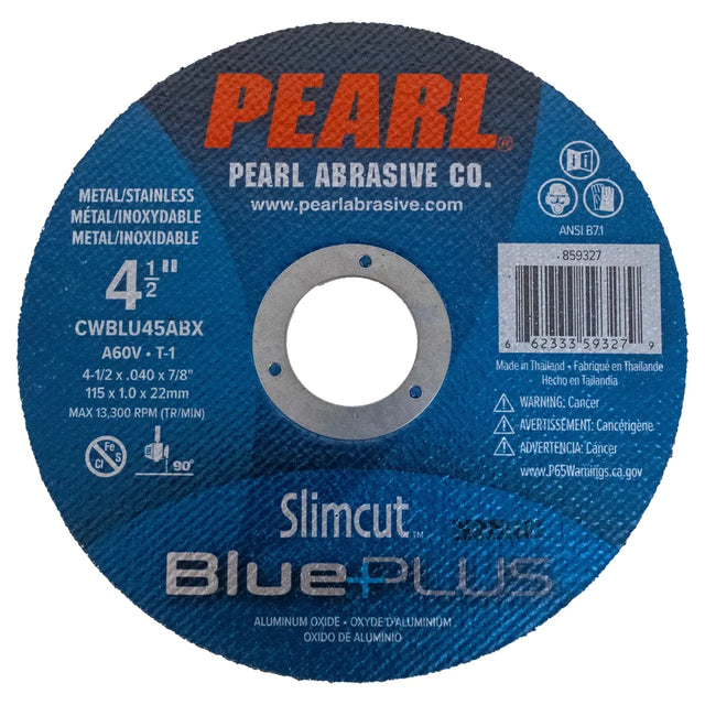 Pearl SlimCut™ Blue Plus Thin Cut-Off Wheel - 4-1/2"