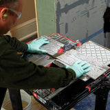 Porter Cable 7 inch Table Top Wet Tile Saw cutting tile