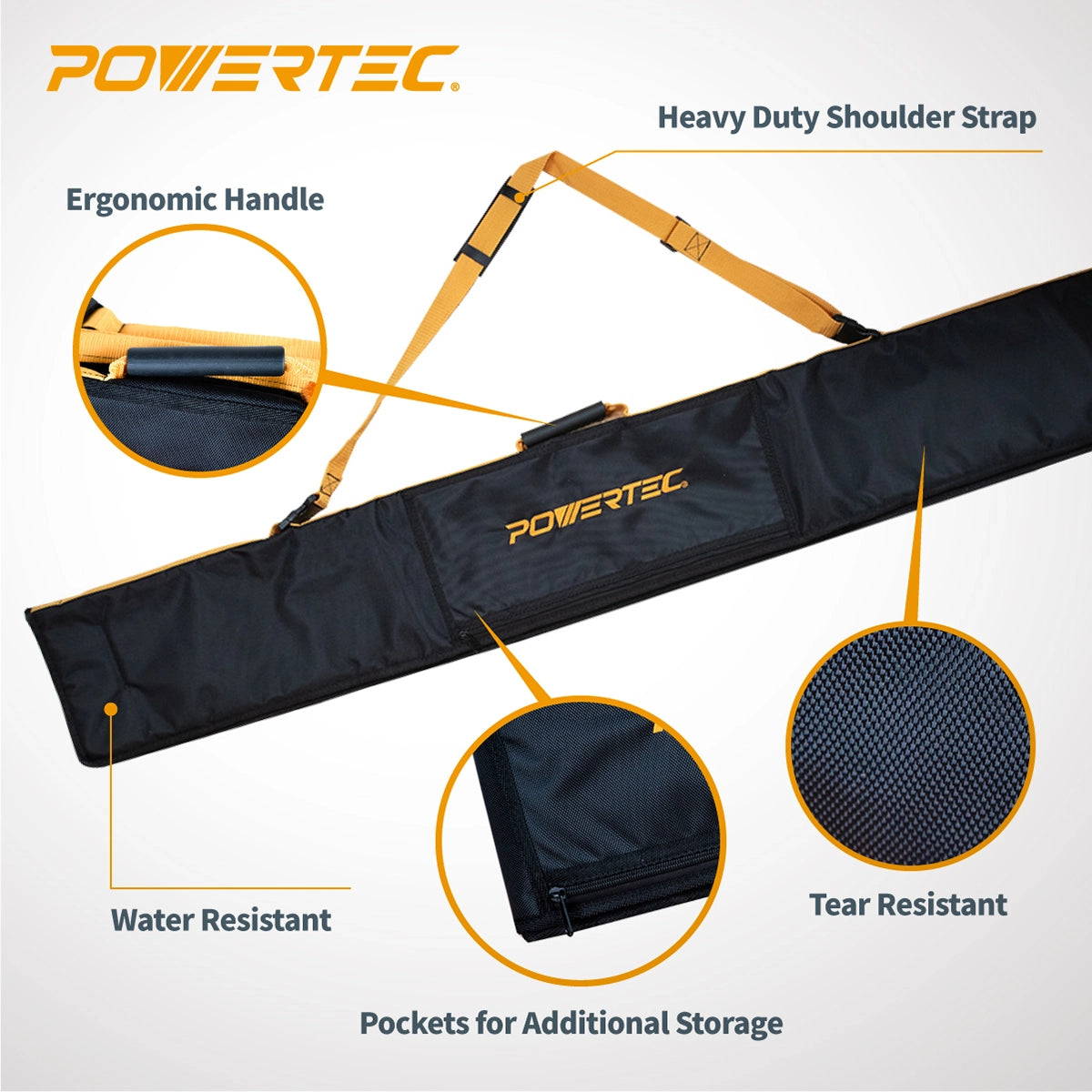 Powertec 55" Track Saw Guide Rail Kit Specs