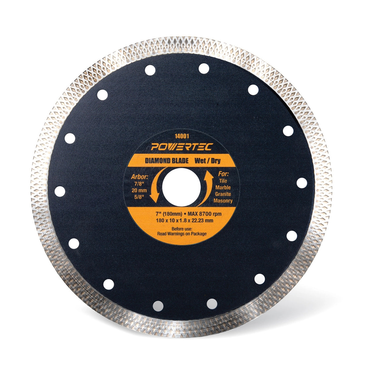 Powertec Diamond Saw Blades 7"