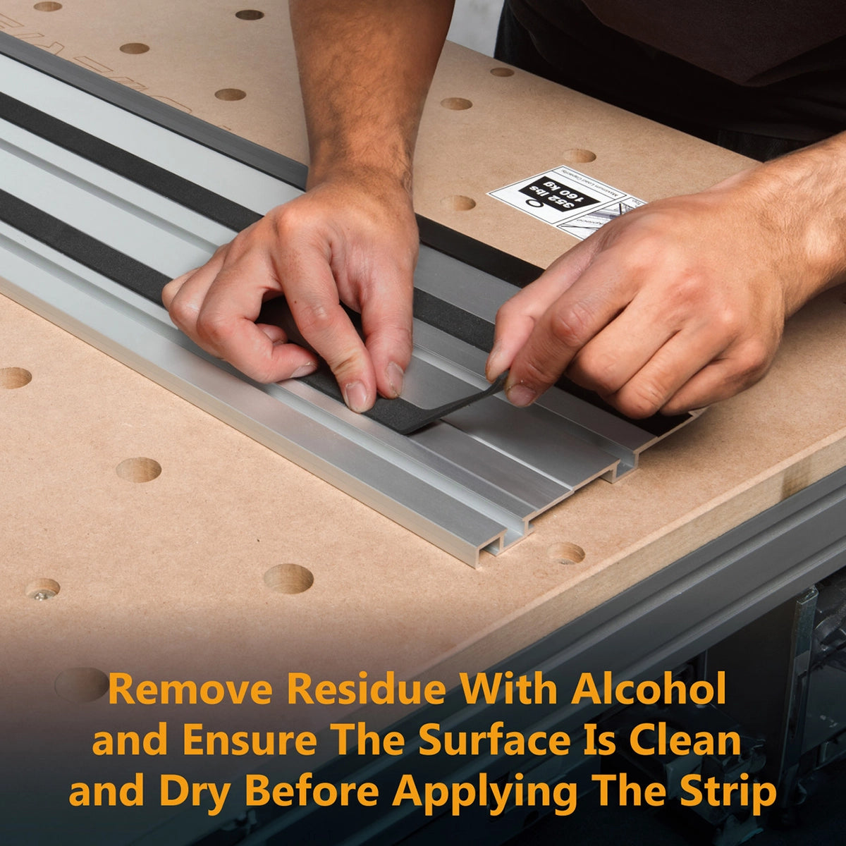 Powertec Guide Rail Non Slip Strip Surface Prep
