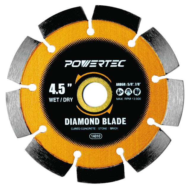Powertec Laser-Welded Segmented Diamond Saw Blade 4.5"