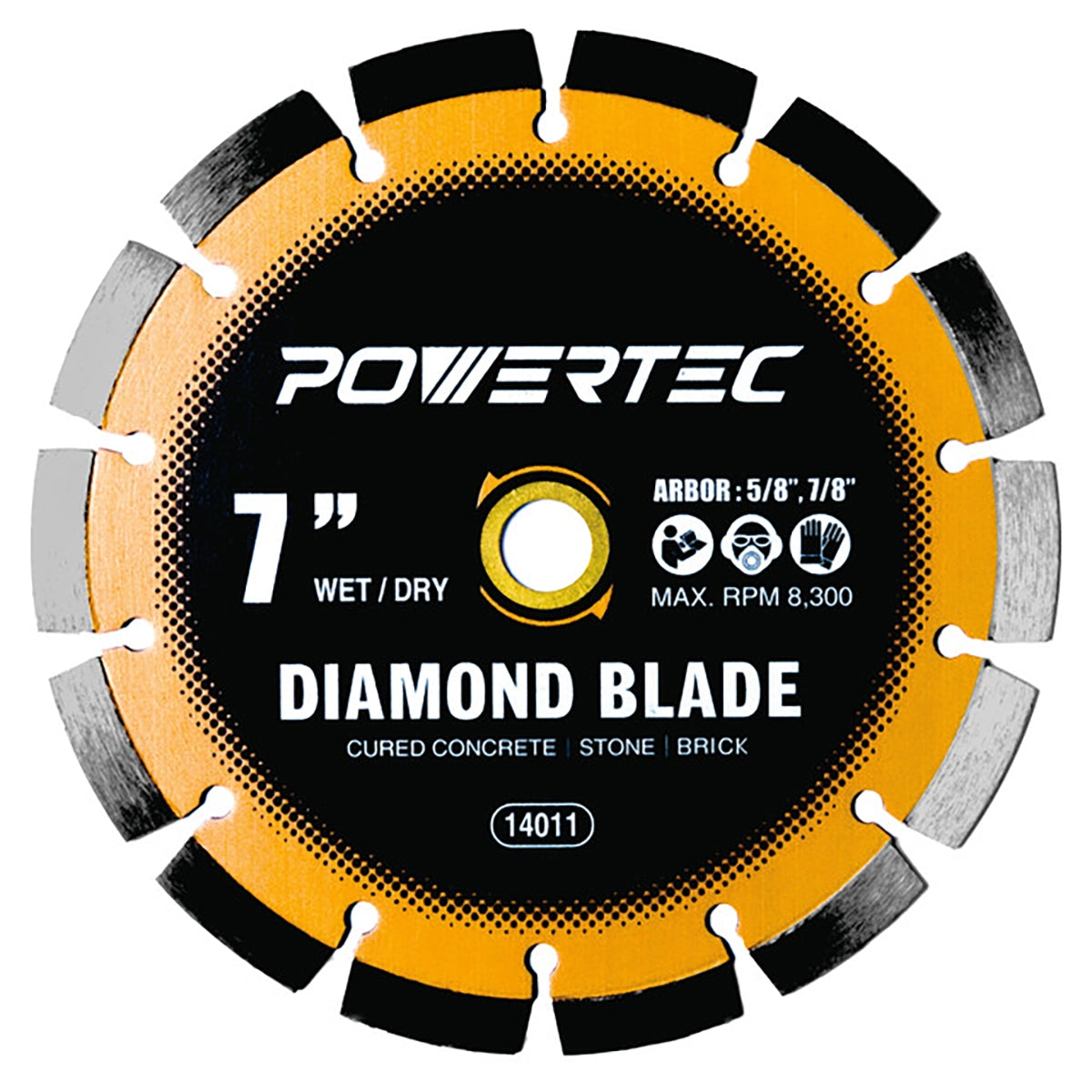 Powertec Laser-Welded Segmented Diamond Saw Blade 7"