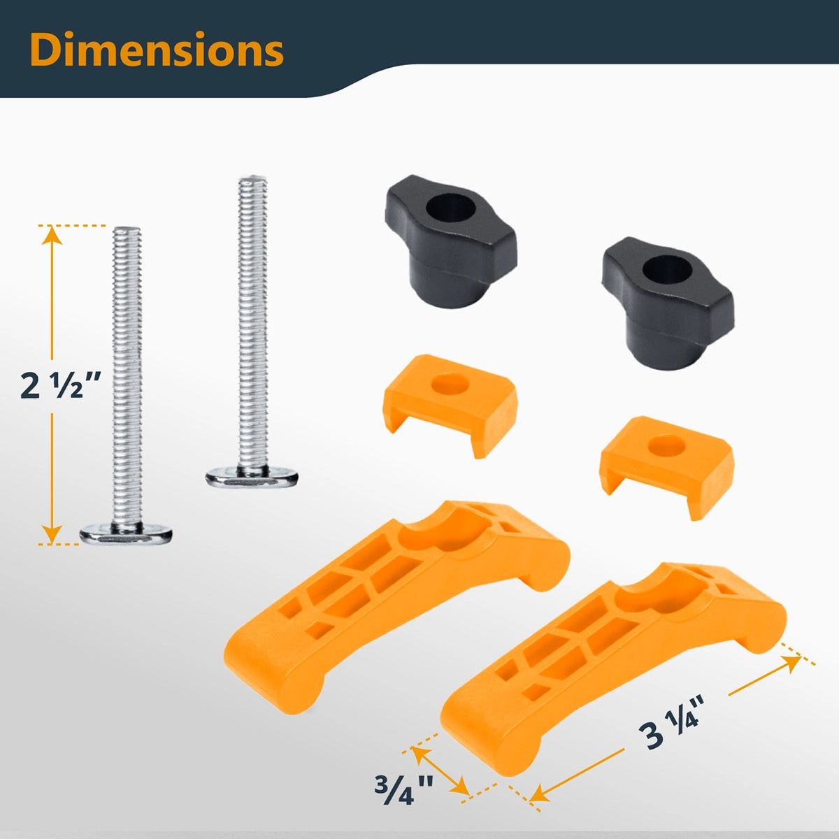Powertec Mini Hold Down Clamps 3-1/4" x 3/4" 2 Pack Specs