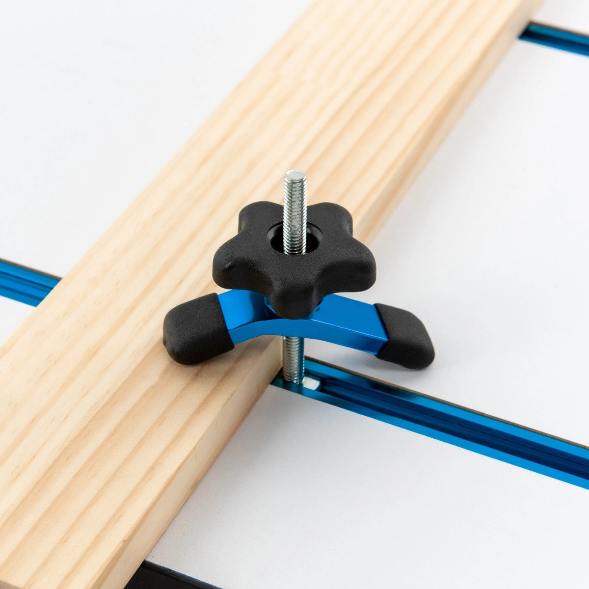 Powertec T-Track Mini Hold Down Clamp In Use