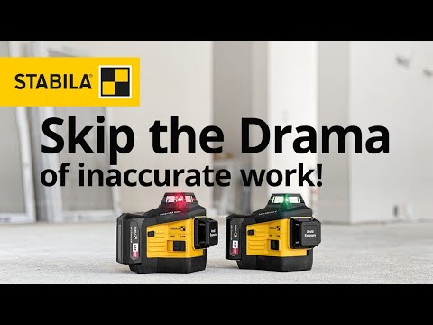 Stabila LAX600G w/ REC230RG Cross-Line & Plumb Laser