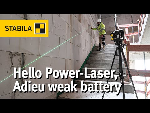 Stabila LAX500G w/ REC230RG Cross-Line & Plumb Laser