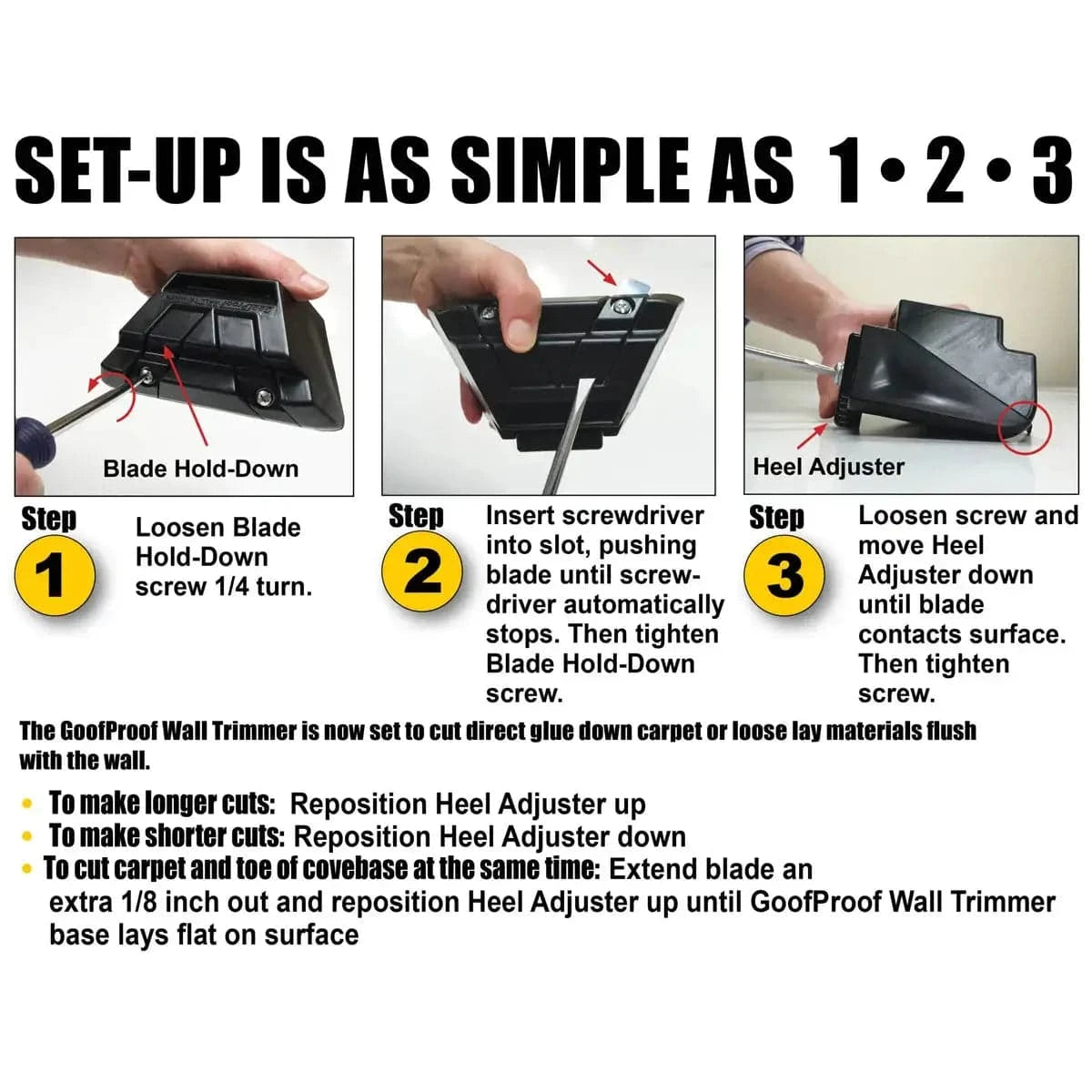 GPWT Proknee Treadman Goof Proof Wall Trimmer blade change