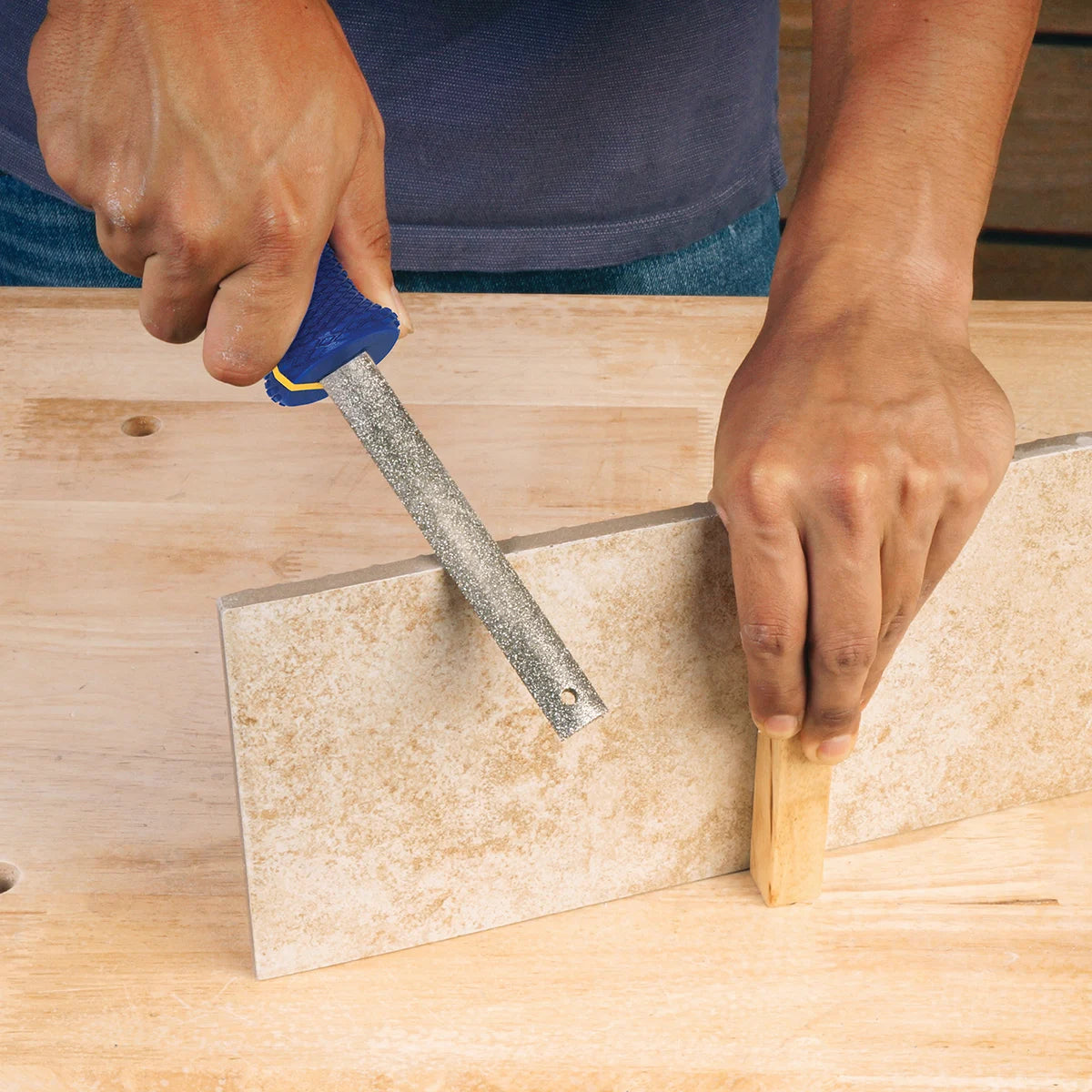 QEP Diamond Grit File in Use