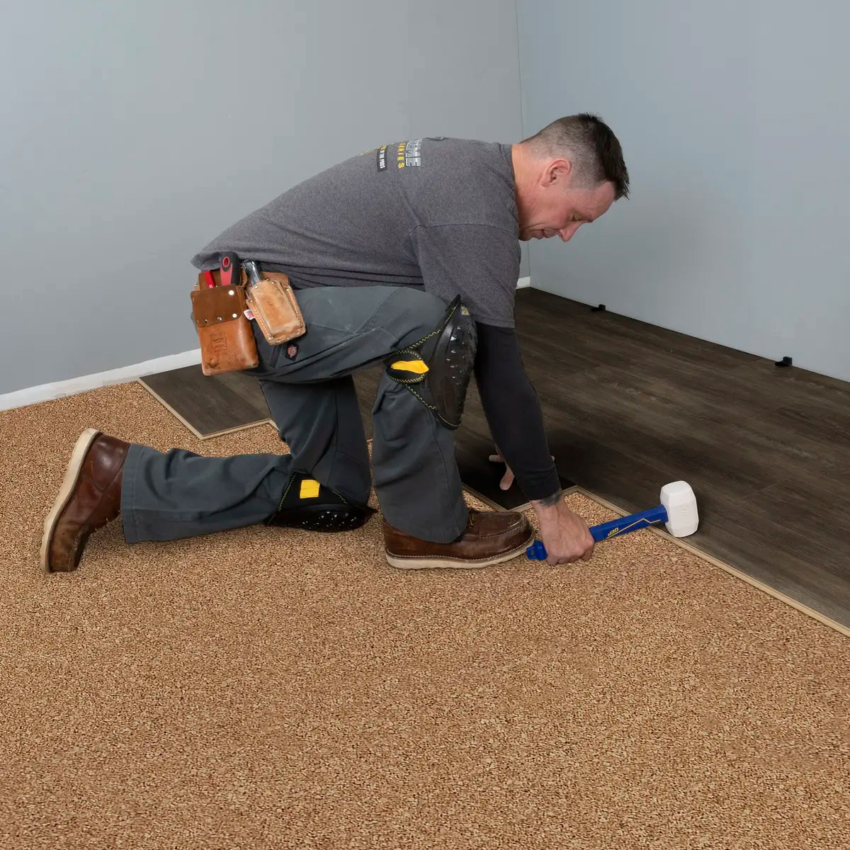 QEP Natural Cork Underlayment 6 mm Roll In Use