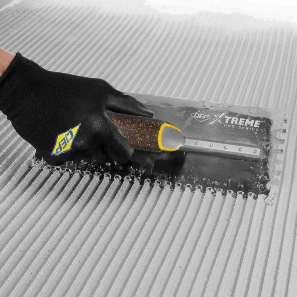 Thinset square notch QEP trowel