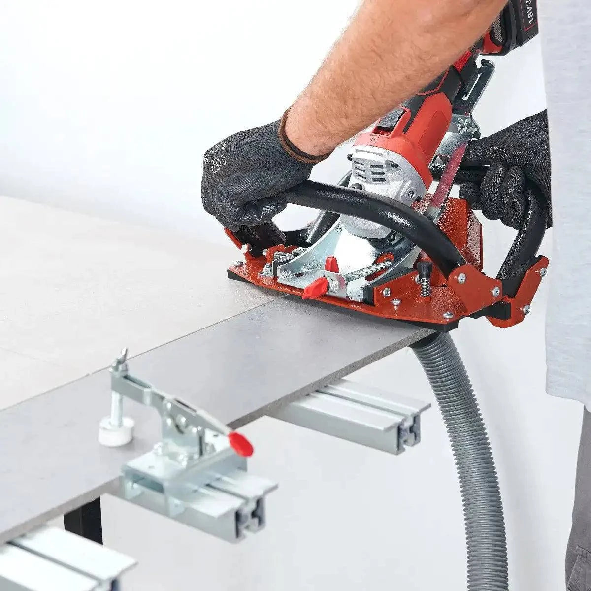 TCLF45DB Raimondi guide with vacuum on work bench