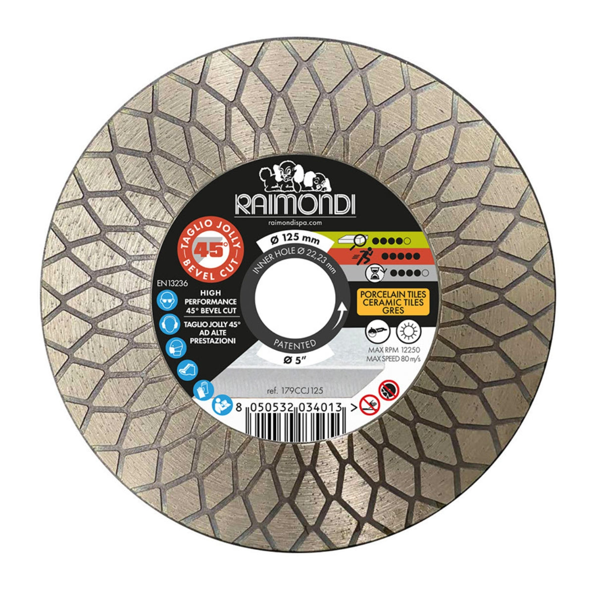 Raimondi Diamond Disc for 45° Bevel Cut 5"