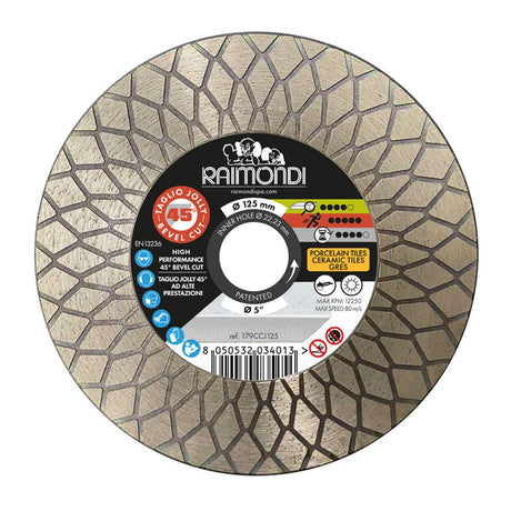 Raimondi Diamond Disc for 45° Bevel Cut 5"