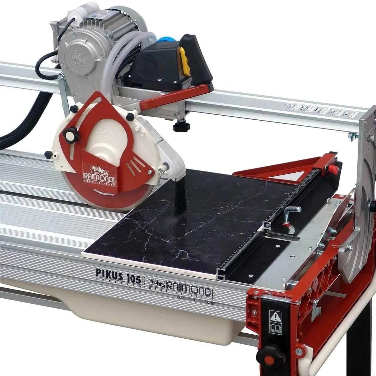 Raimondi Gladiator Advance Rail Saw cutting tile