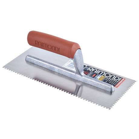 183AQ03G 11" x 4-3/4" Stainless Steel Notched Trowels